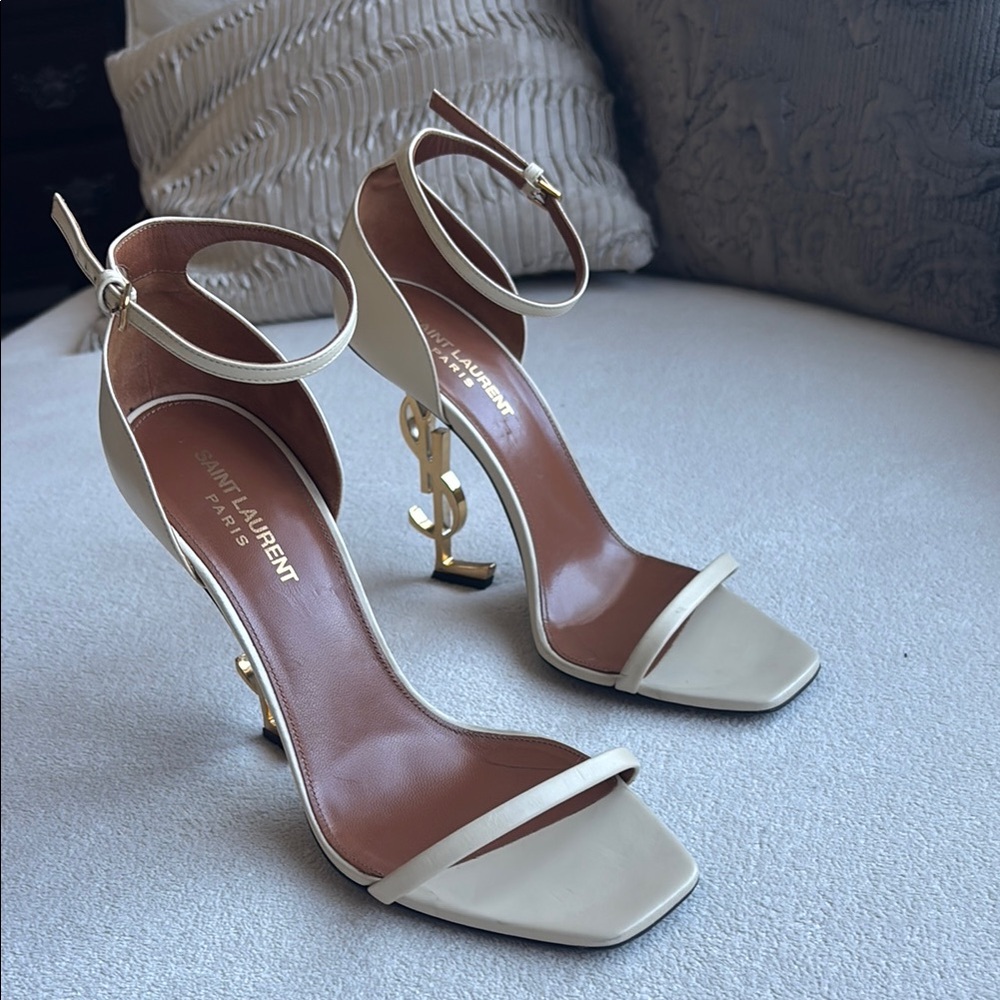 Authentic Saint Laurent Women's Cream Heels
